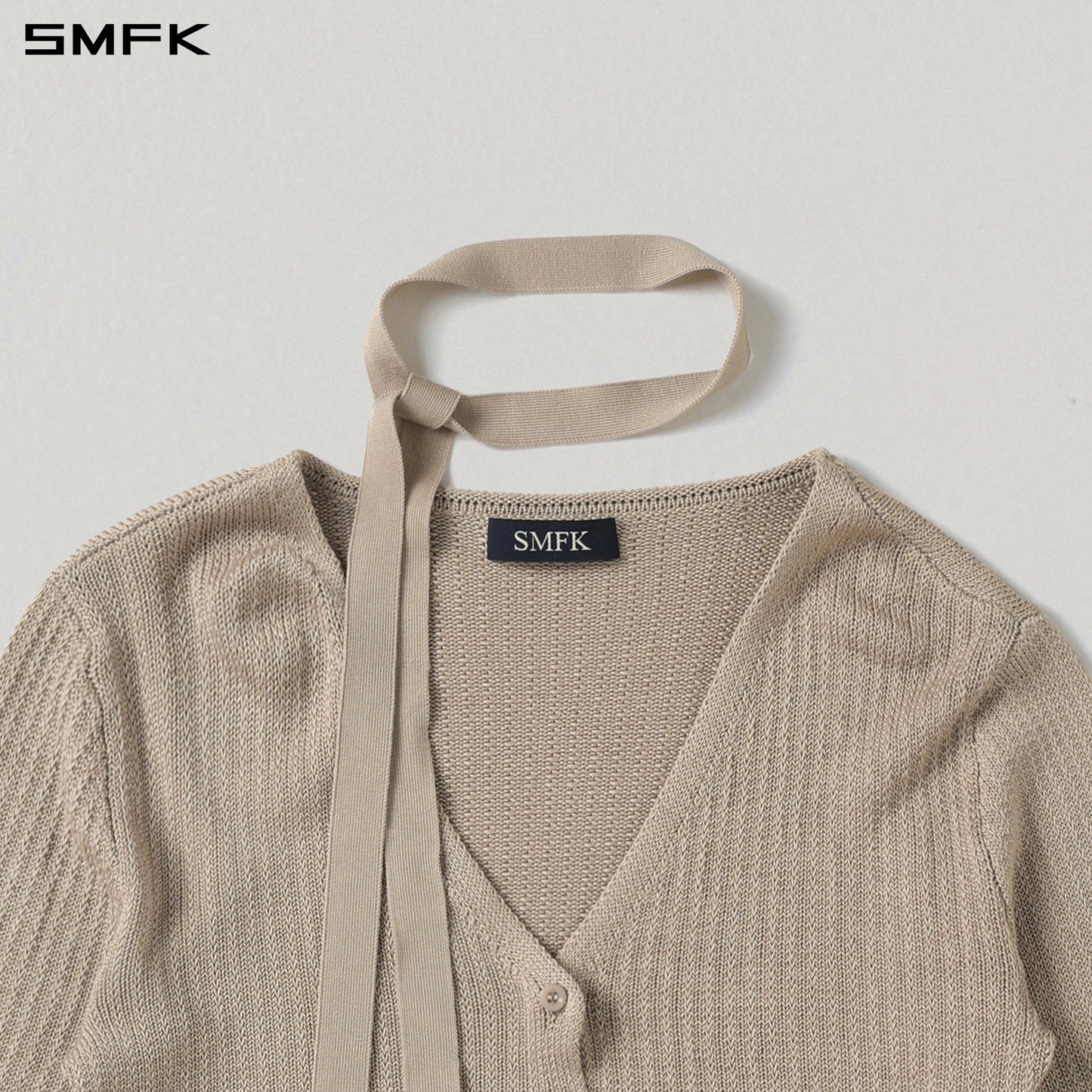 MYTH SIREN SHORT KNIT CARDIGAN/TENCEL+SILK