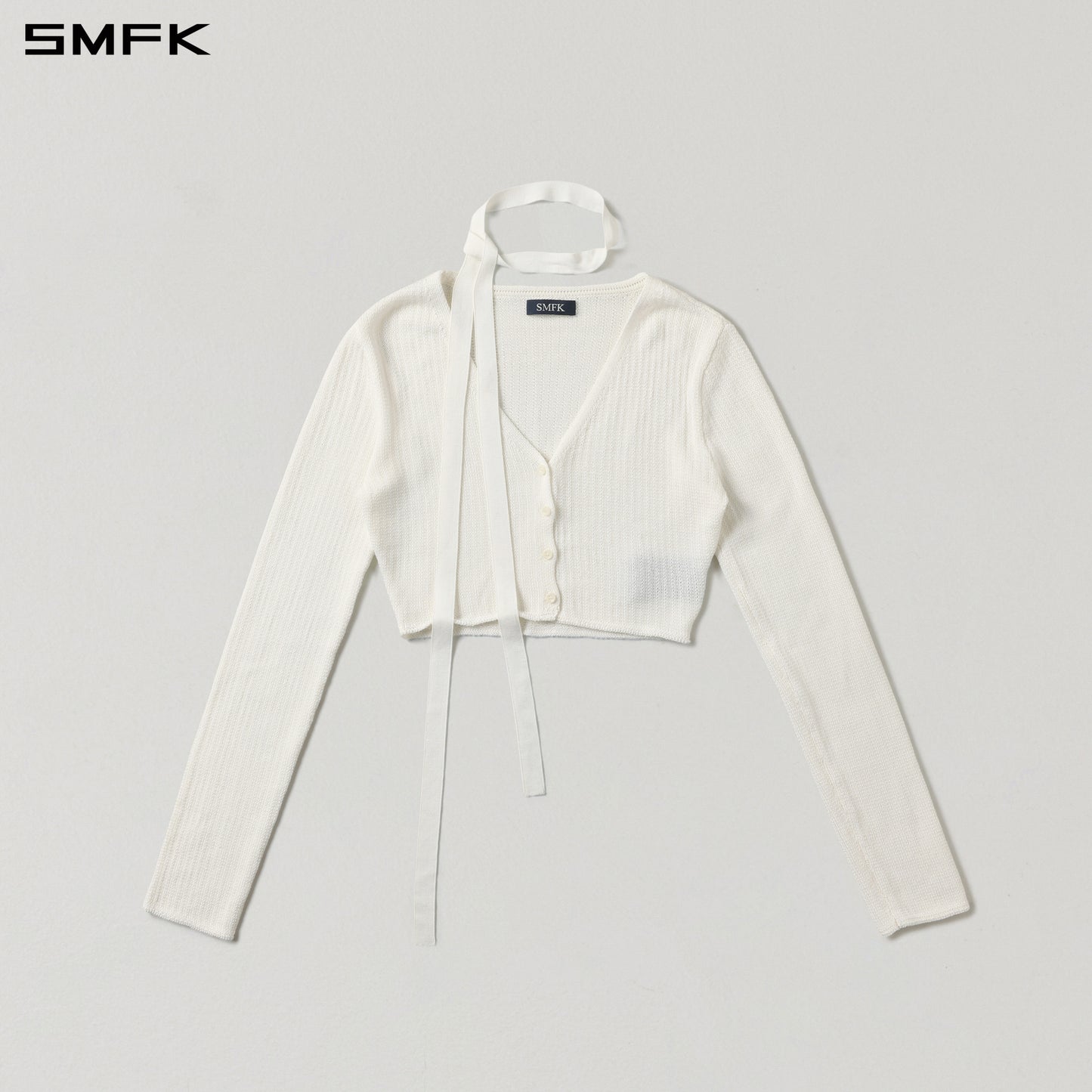 MYTH SIREN SHORT KNIT CARDIGAN/TENCEL+SILK