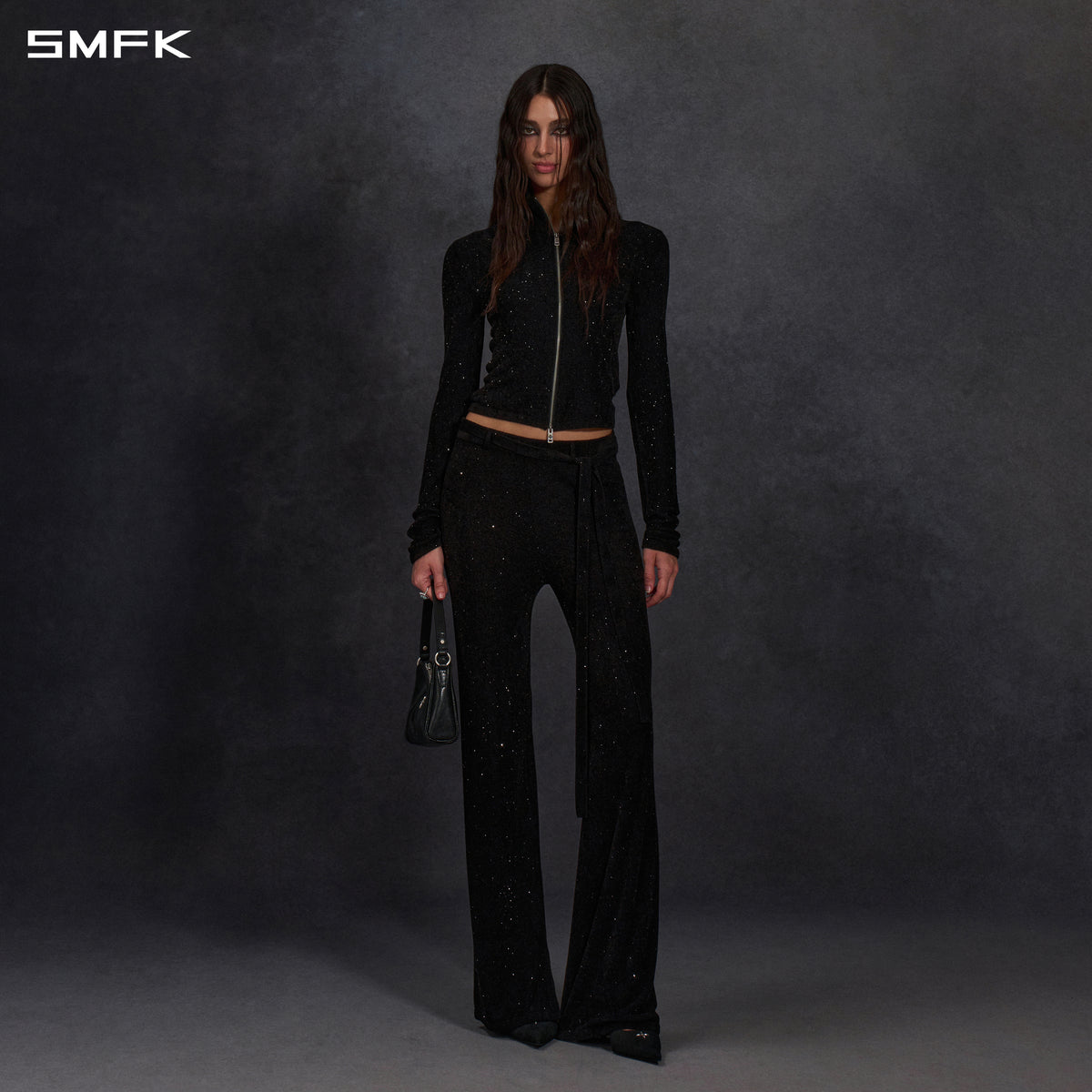 MYTH AEOLUS GALAXY EVENING SLIM COLLAR KNIT JACKET/STARRY VELVET