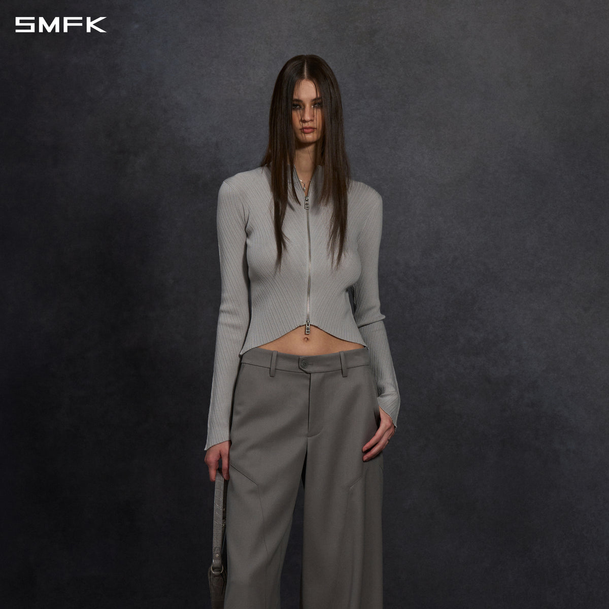 MYTH AEOLUS EVENING SLIM COLLAR KNIT JACKET/TENCEL+SILK