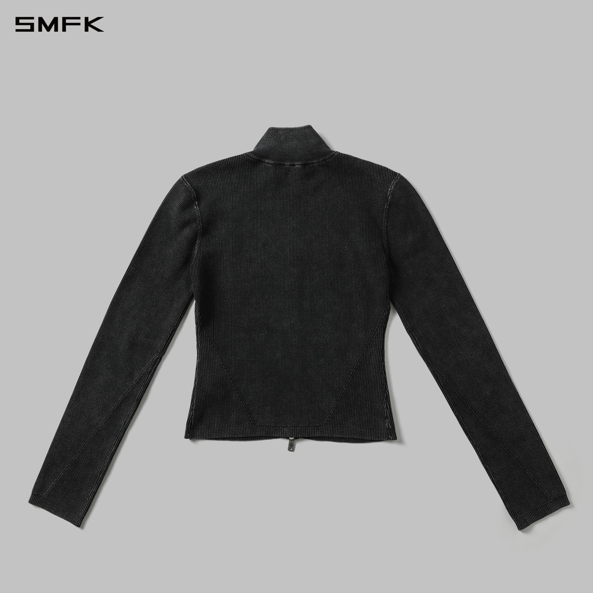 MYTH AEOLUS AURORA SLIM HIGH NECK KNIT JACKET/LS-COTTON/COLD DYE