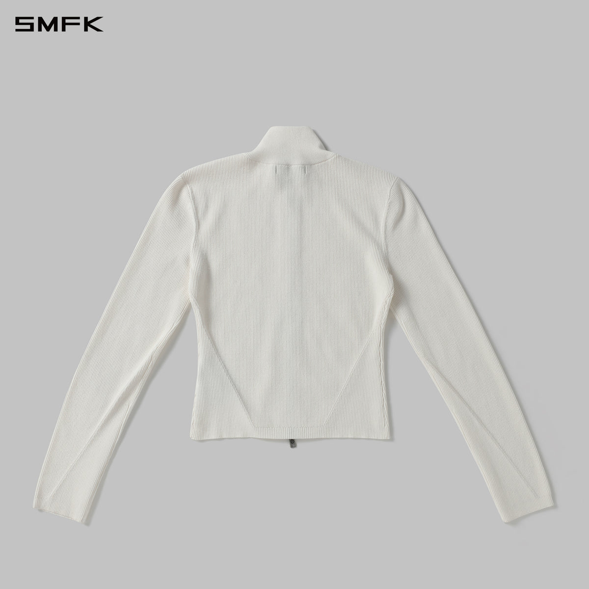 MYTH AEOLUS AURORA SLIM HIGH NECK KNIT JACKET/LS-COTTON/COLD DYE