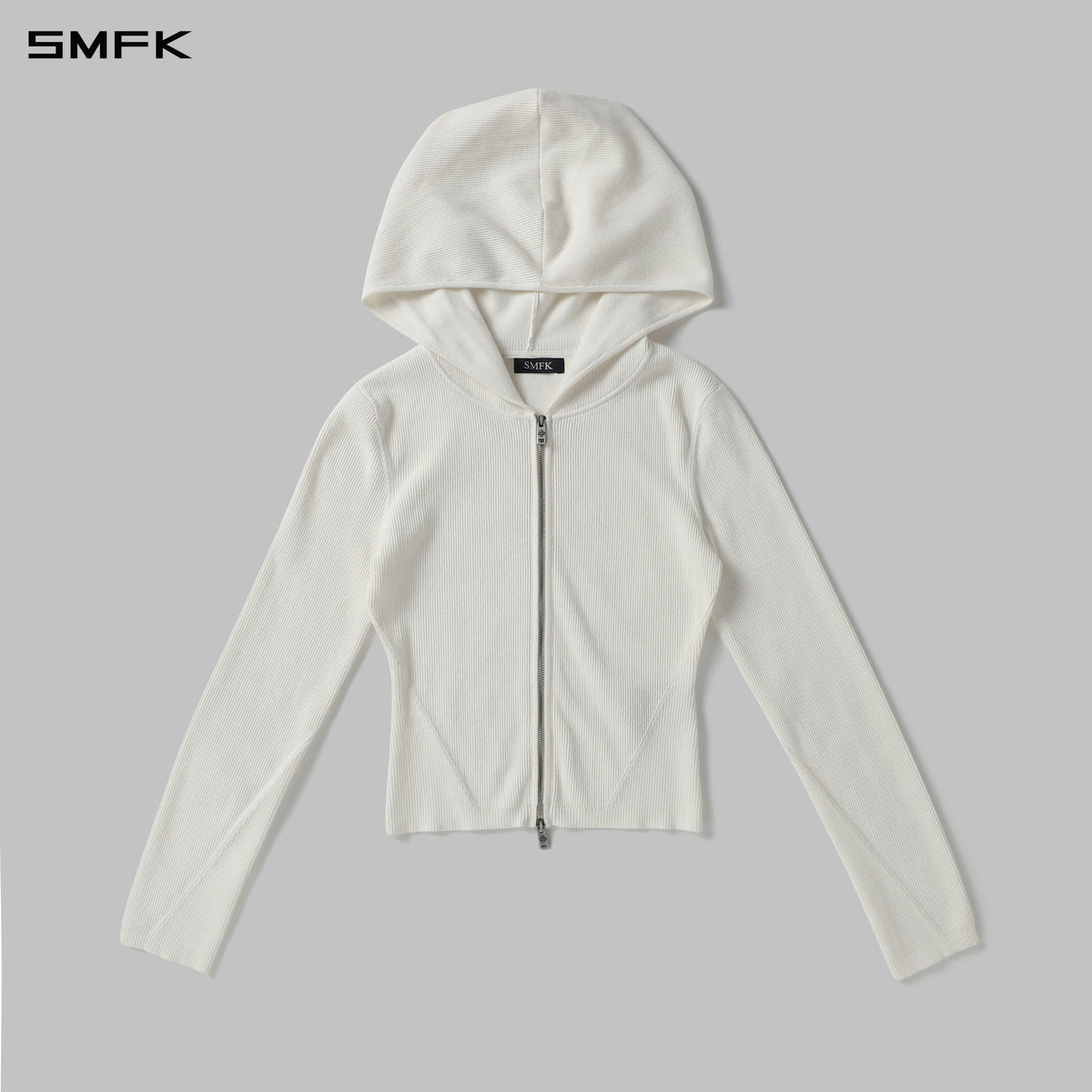 MYTH AEOLUS AURORA SLIM KNIT HOODED JACKET/LS-COTTON/COLD DYE