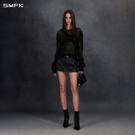 MUSE LOOSE MESH SWEATER/ALPACA FIBER+WOOL+NYLON
