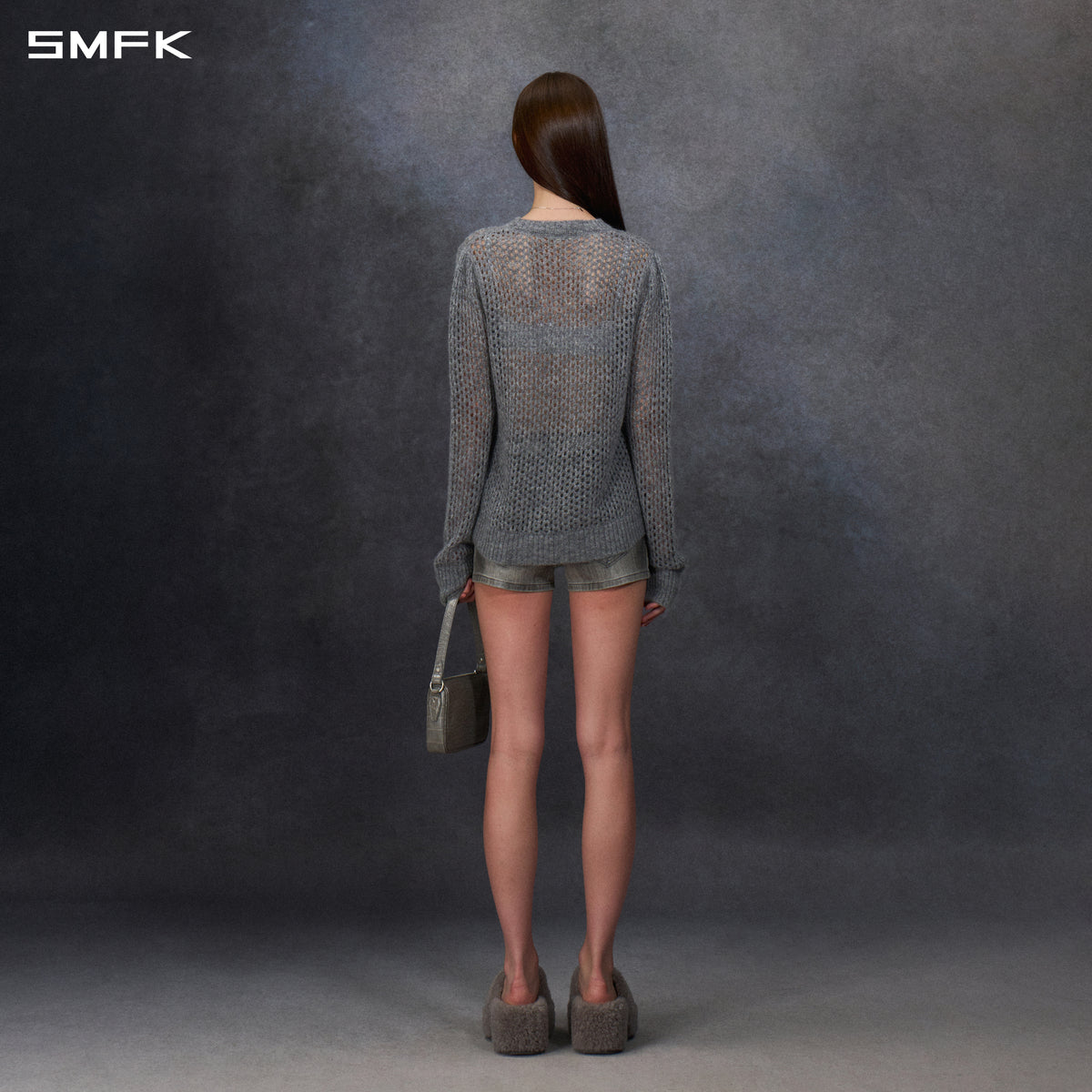 MUSE LOOSE MESH SWEATER/ALPACA FIBER+WOOL+NYLON