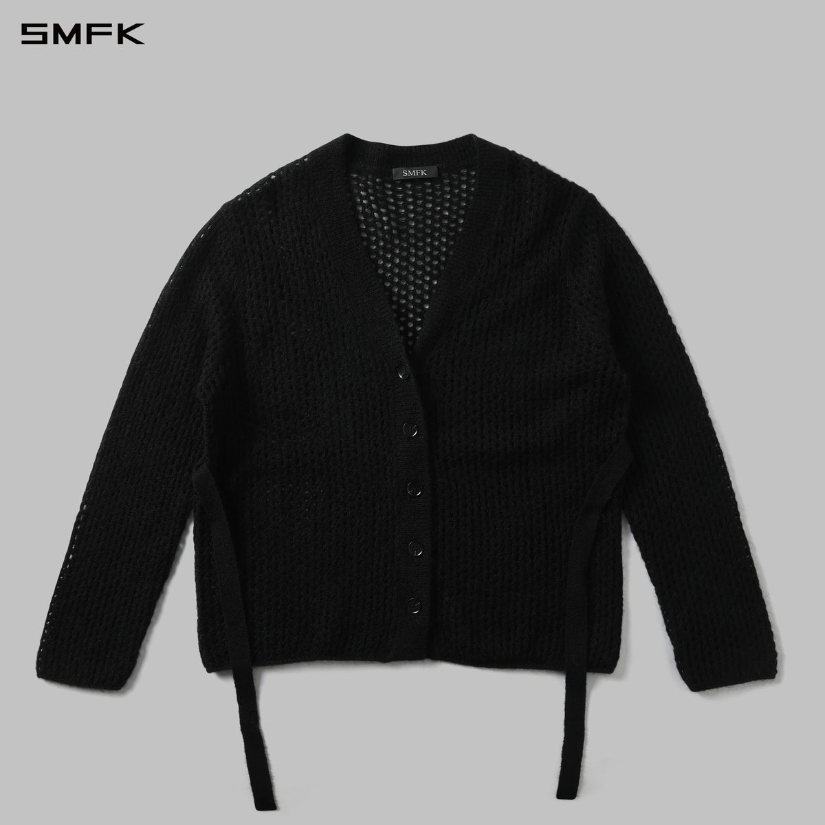 MUSE LOOSE MESH KNIT BATHROBE CARDIGAN/ALPACA FIBER+WOOL+NYLON /U