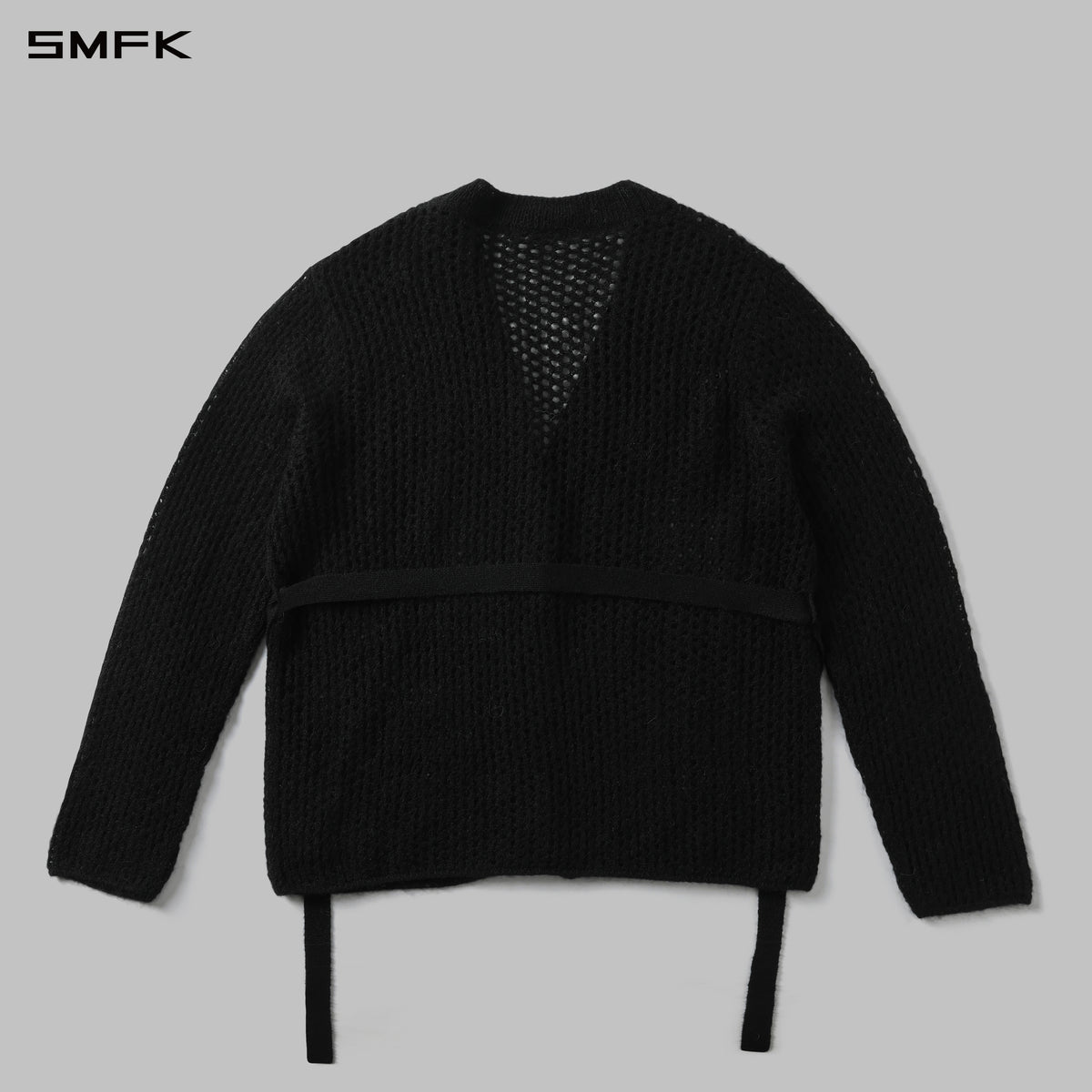 MUSE LOOSE MESH KNIT BATHROBE CARDIGAN/ALPACA FIBER+WOOL+NYLON /U