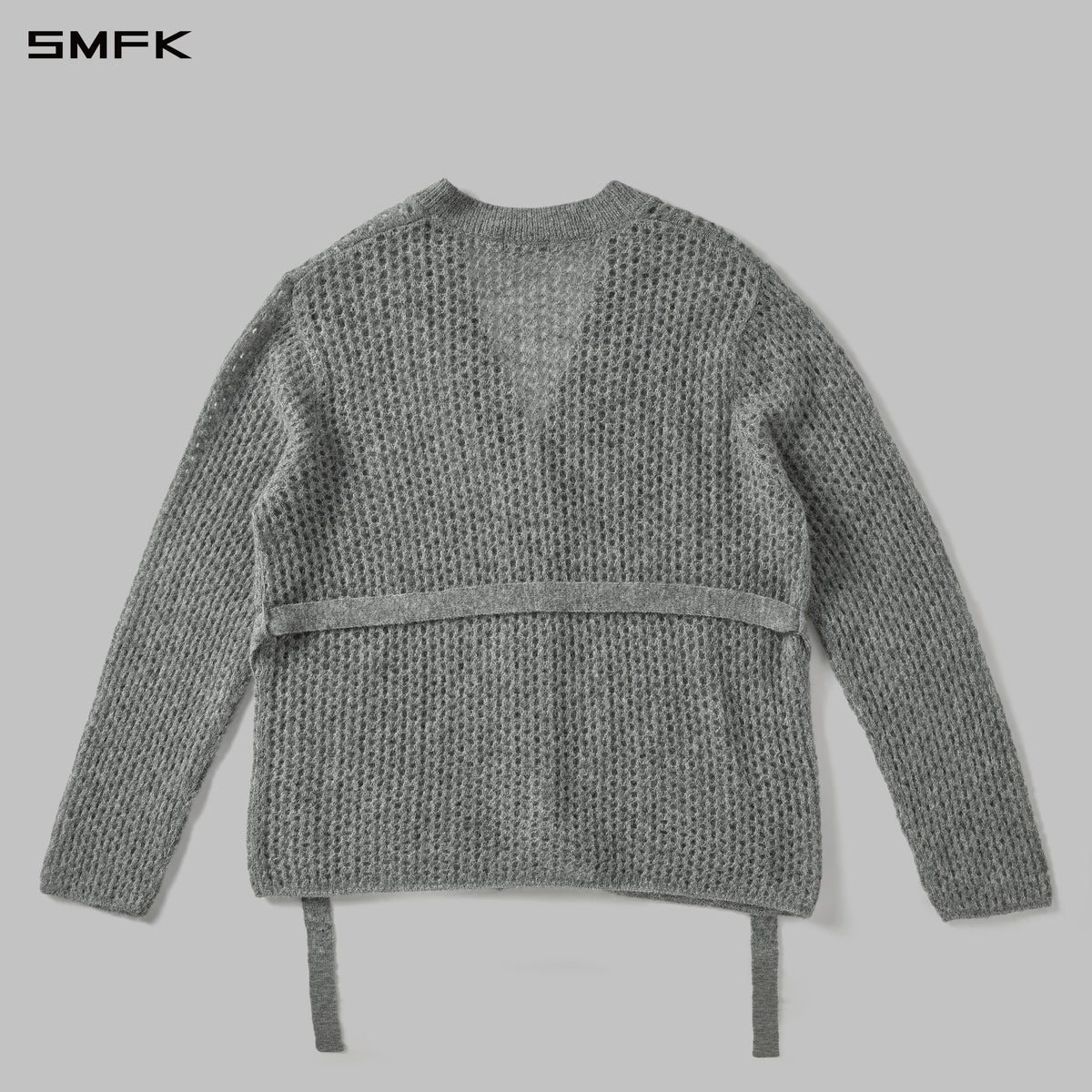 MUSE LOOSE MESH KNIT BATHROBE CARDIGAN/ALPACA FIBER+WOOL+NYLON+/U