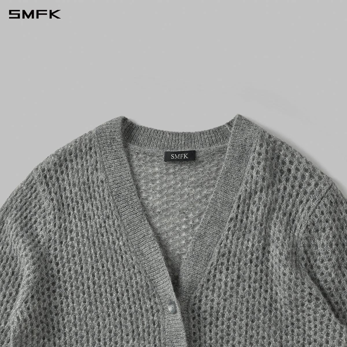 MUSE LOOSE MESH KNIT BATHROBE CARDIGAN/ALPACA FIBER+WOOL+NYLON+/U