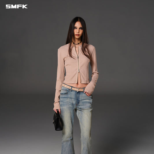 VINTAGE NOMADIC SILK ZIP PULLOVER/SILK COTTON FRESH SKIN