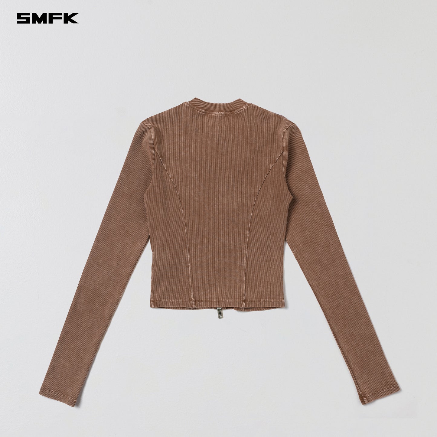 VINTAGE NOMADIC SILK ZIP PULLOVER/SILK COTTON VANISH BROWN