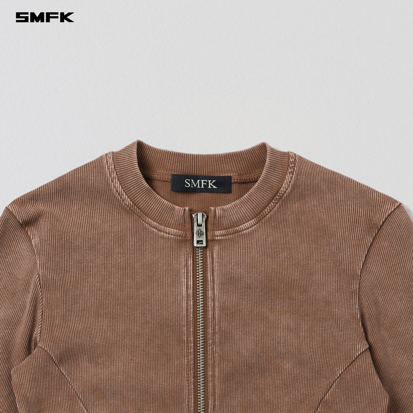 VINTAGE NOMADIC SILK ZIP PULLOVER/SILK COTTON VANISH BROWN