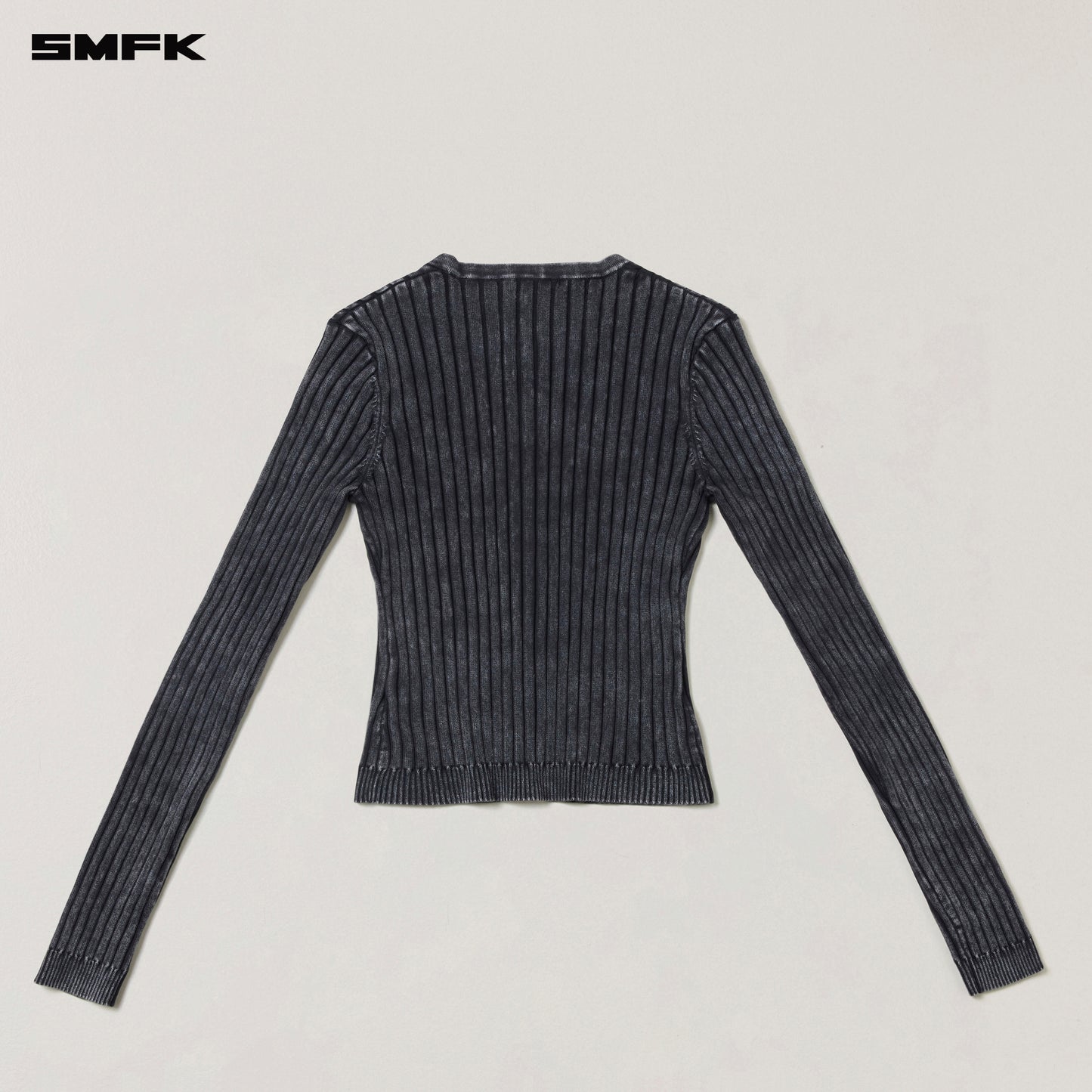 VINTAGE-SAVAGE KNIT CARDIGAN/STONE WASH/ VANISH BLACK