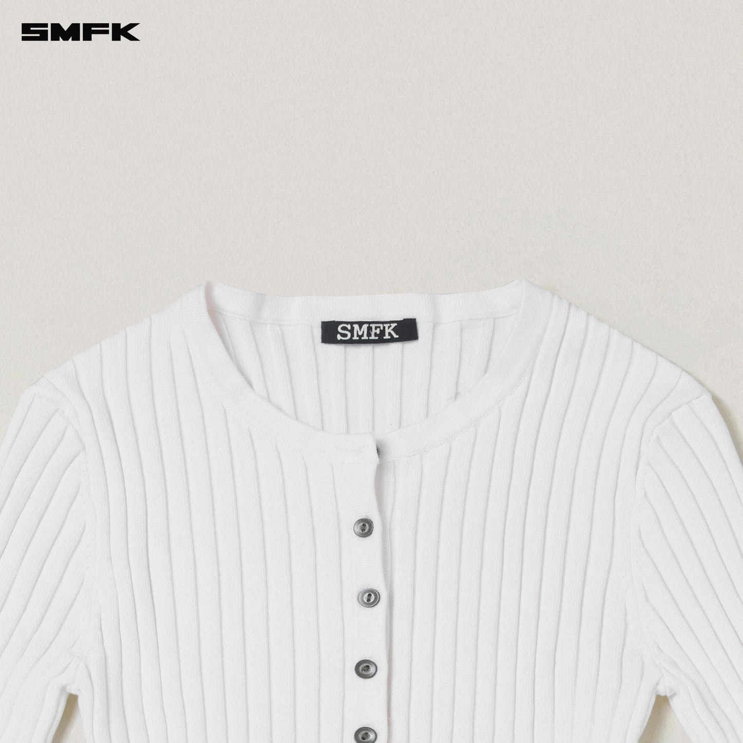 VINTAGE-SAVAGE KNIT CARDIGAN/STONE WASH/ SNOW MOUNTAIN WHITE