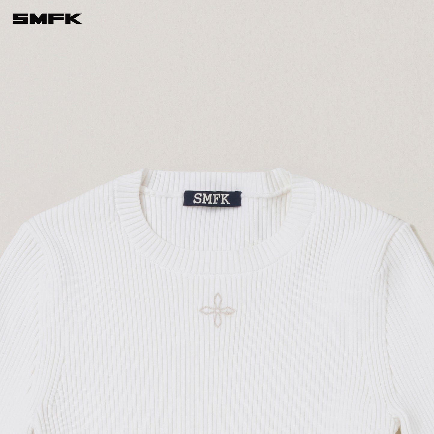 VINTAGE-SAVAGE KNIT PULLOVER/STONE WASH/ VANISH WHITE