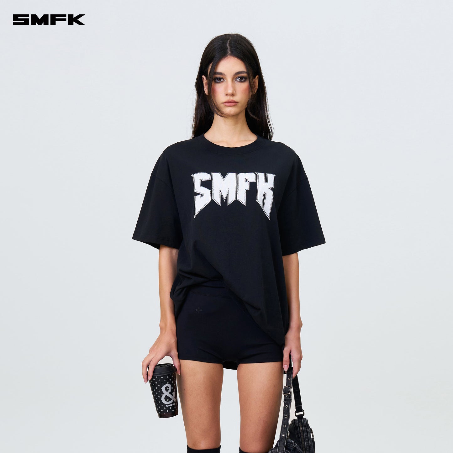 Compass SMFK Metallic Rock Wide Tee Wilderness Black