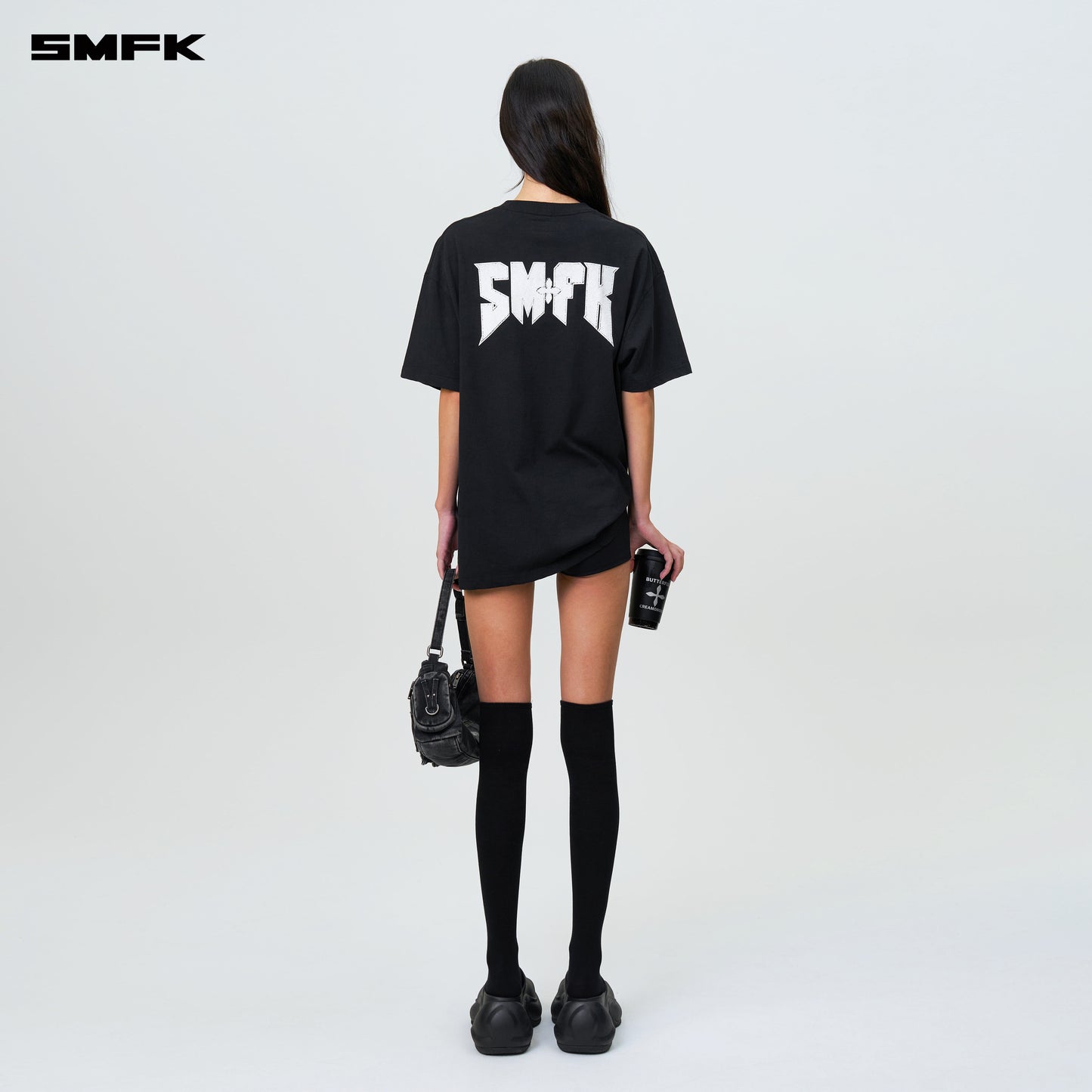 Compass SMFK Metallic Rock Wide Tee Wilderness Black