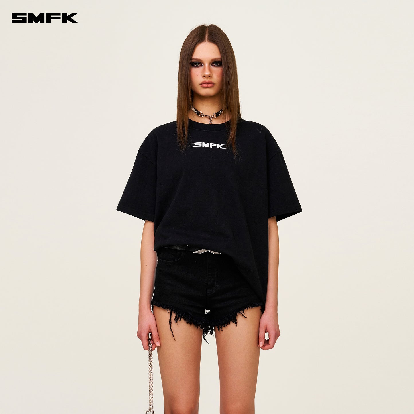 SMFK Beverly Hills Club Oversized Tee Wild Black