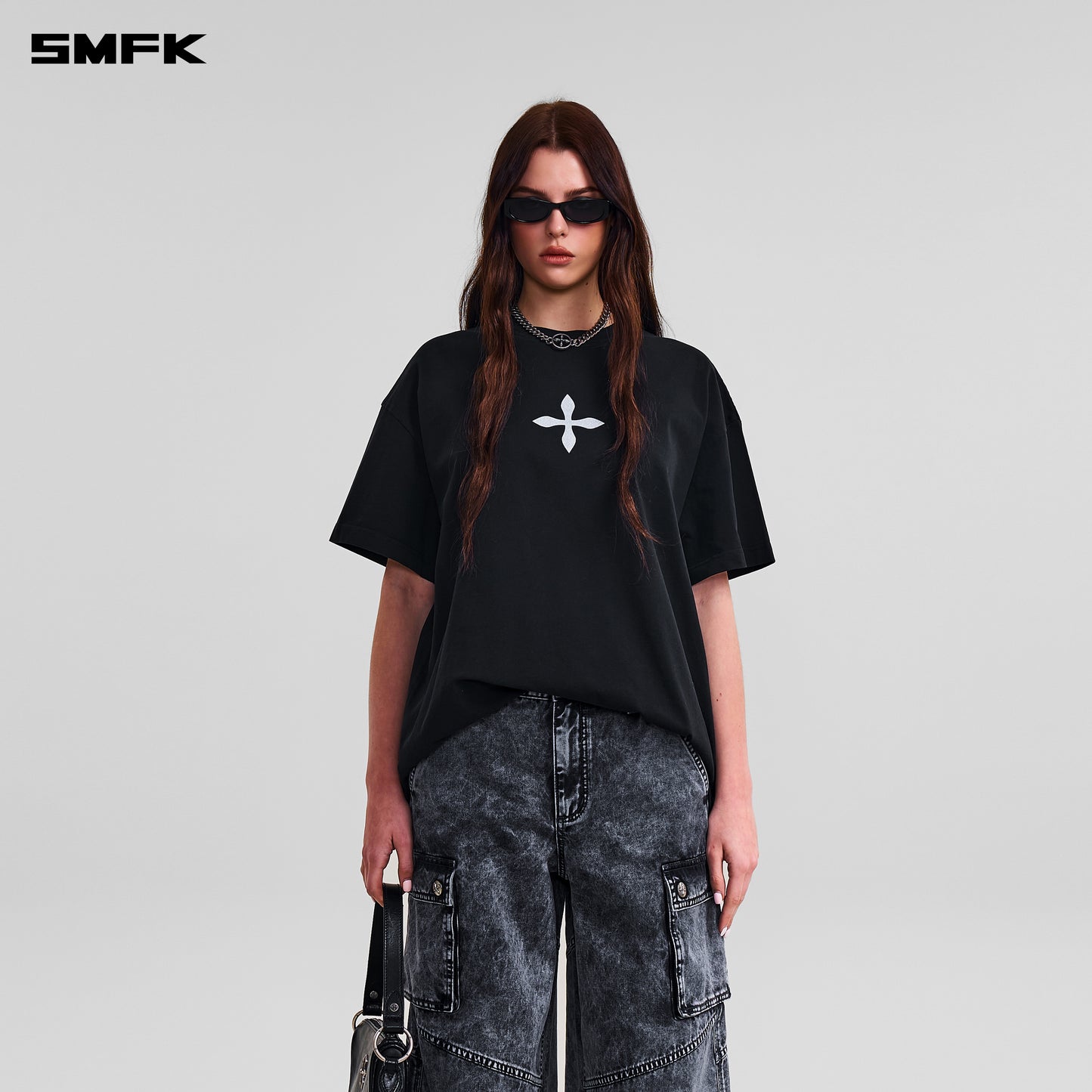 COMPASS MODE MASSIVE TEE-MAGNOLIA/COTTON/ WILD BLACK