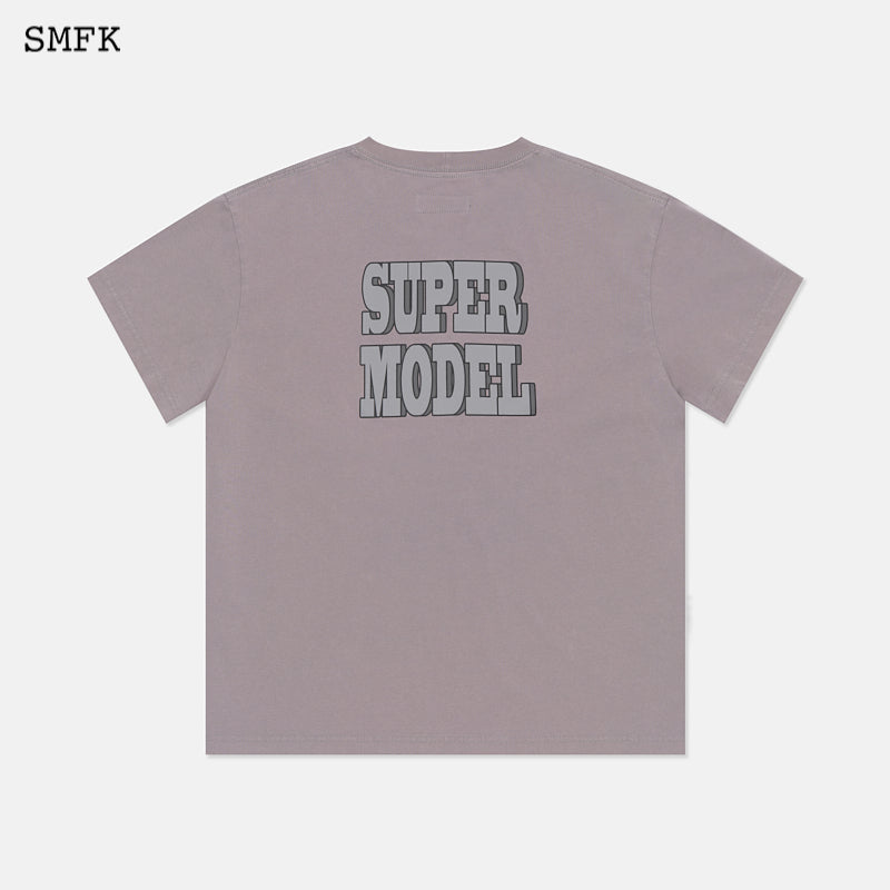 OVERSIZED MODEL VINTAGE TEE GREY