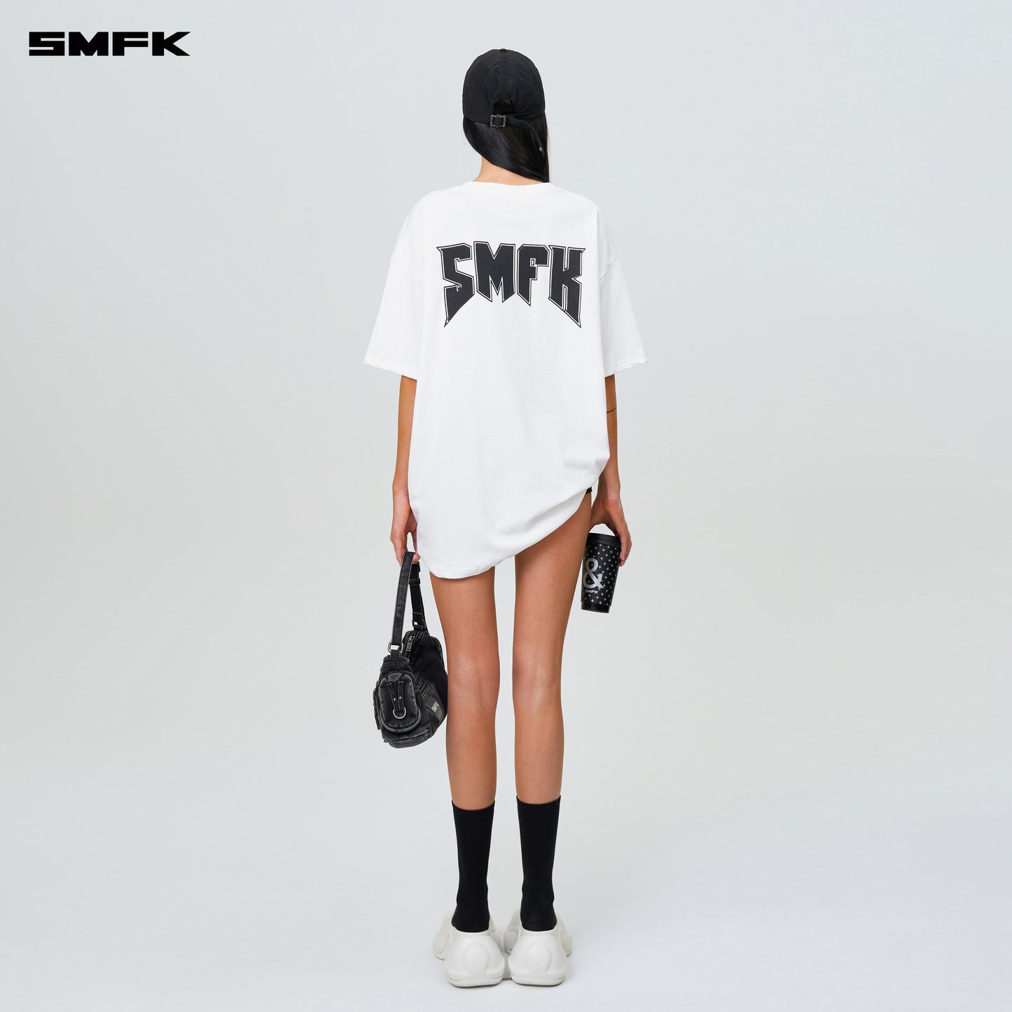 Compass SMFK Metallic Rock Wide Tee Cream color