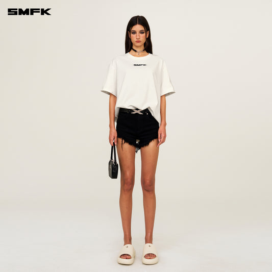 SMFK Beverly Hills Club Oversized Tee Snowy Mountain White