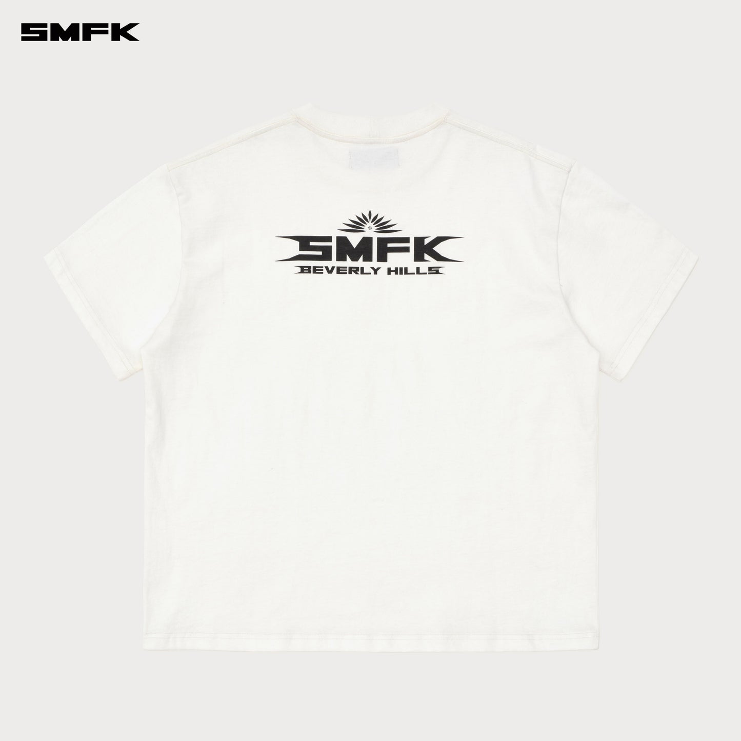 SMFK Beverly Hills Club Oversized Tee Snowy Mountain White