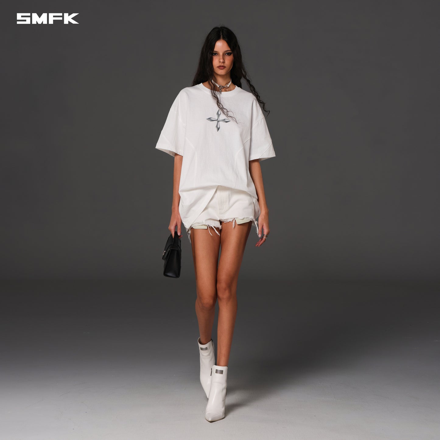 FUTURE REFLECTION LOOSE TEE/COTTON - CLOUD WHITE