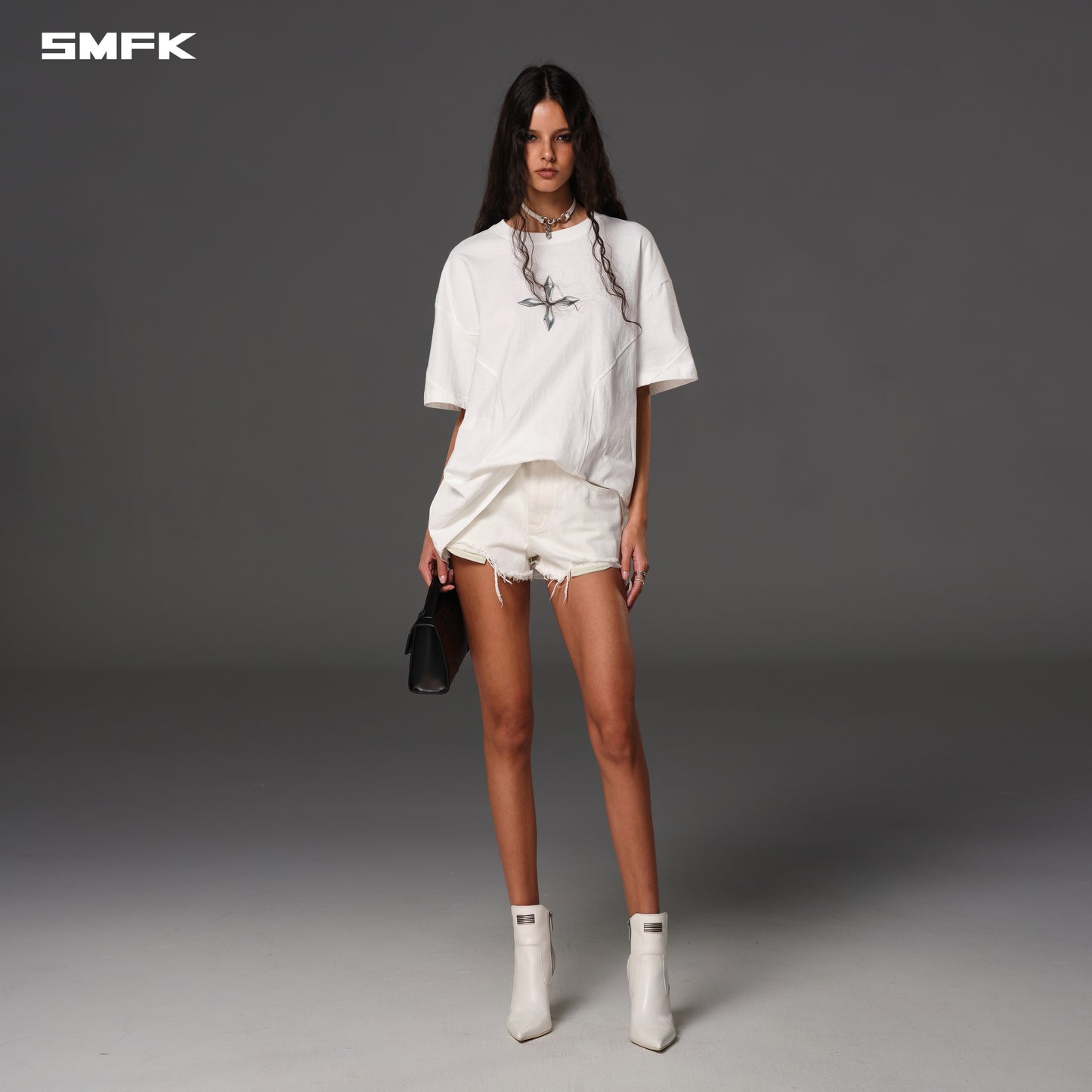 FUTURE REFLECTION LOOSE TEE/COTTON - CLOUD WHITE