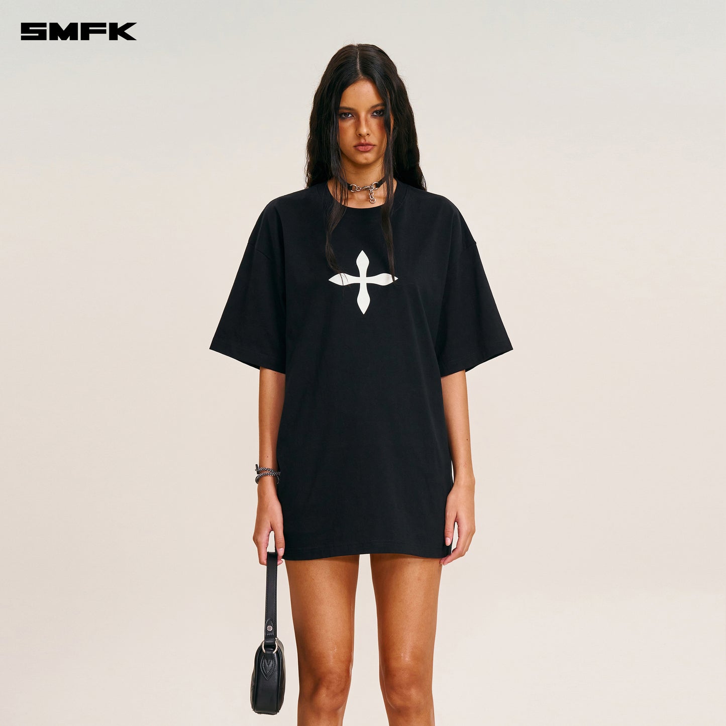 VINTAGE COMPASS MODE LOOSE TEE / WILD BLACK