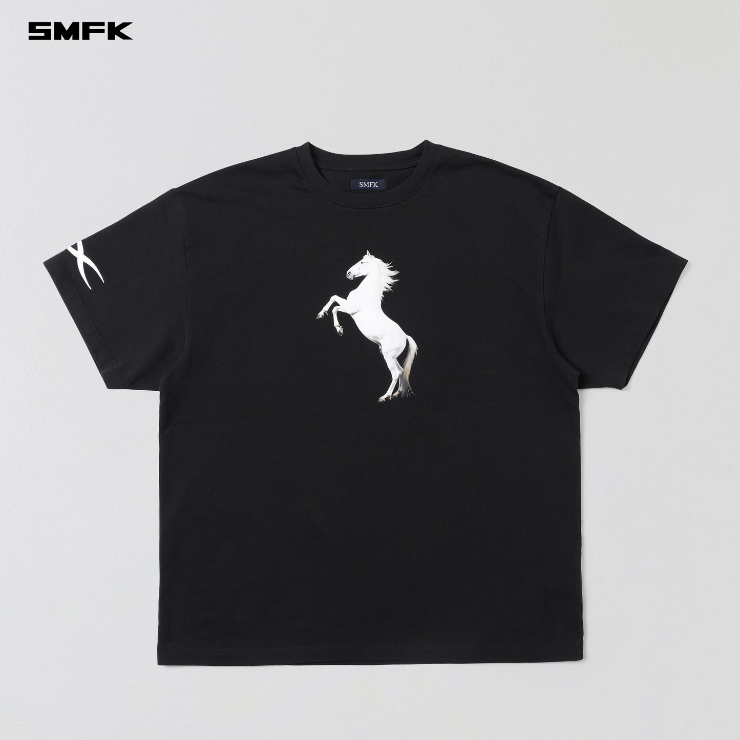 VINTAGE LOOSE DOUBLE-SIDE TEE/COMBED COOTTON - WILD BLACK
