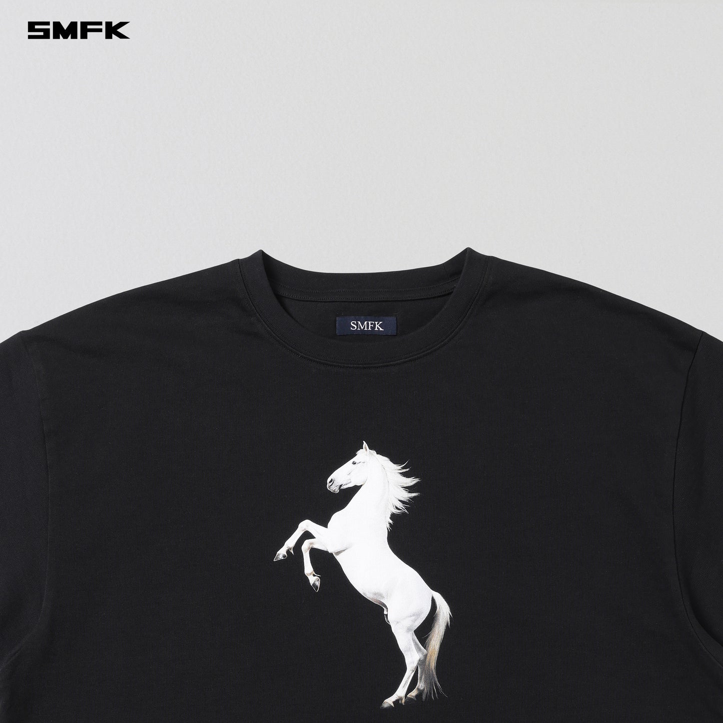 VINTAGE LOOSE DOUBLE-SIDE TEE/COMBED COOTTON - WILD BLACK