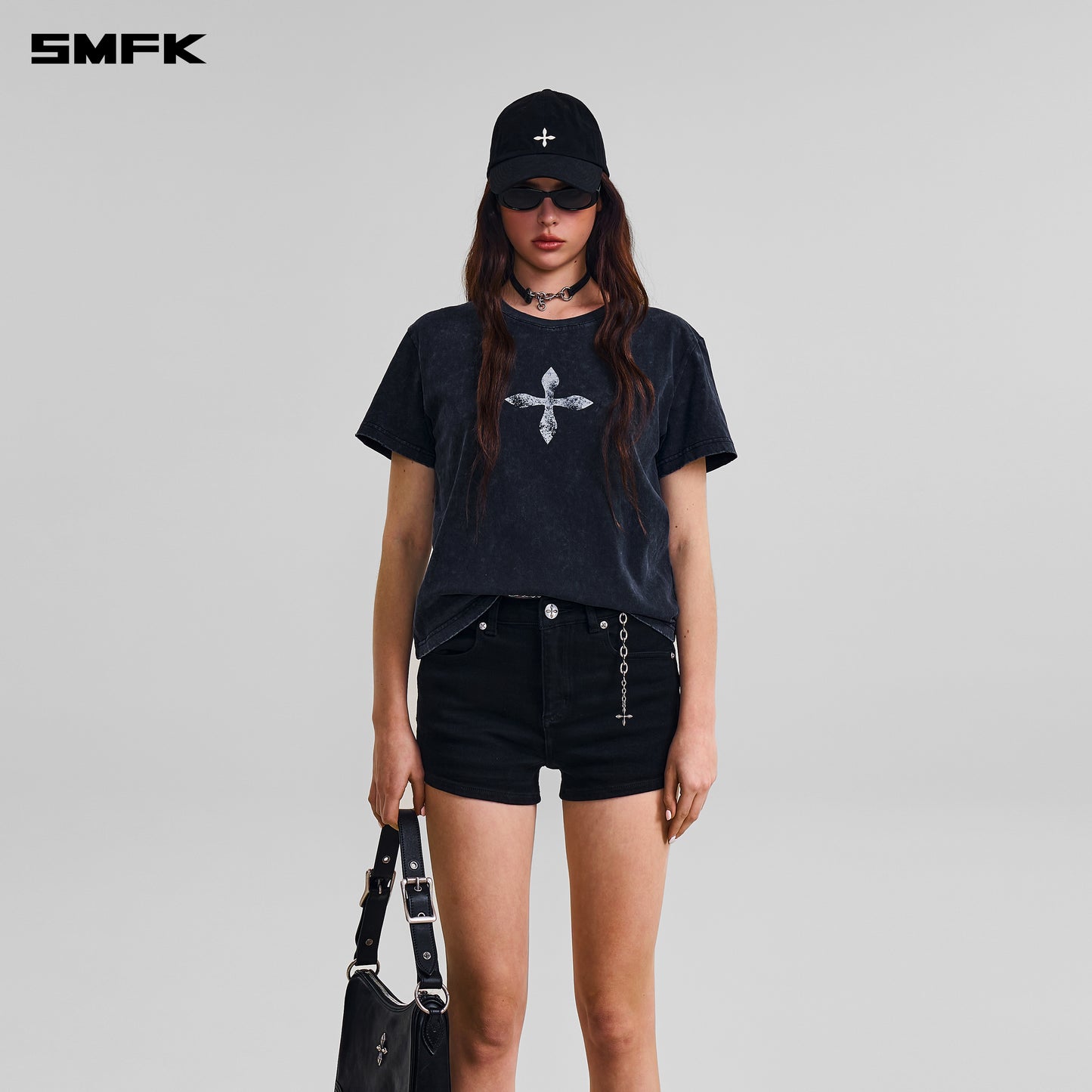 VINTAGE-SAVAGE TEE/STONE WASH/ VANISH BLACK