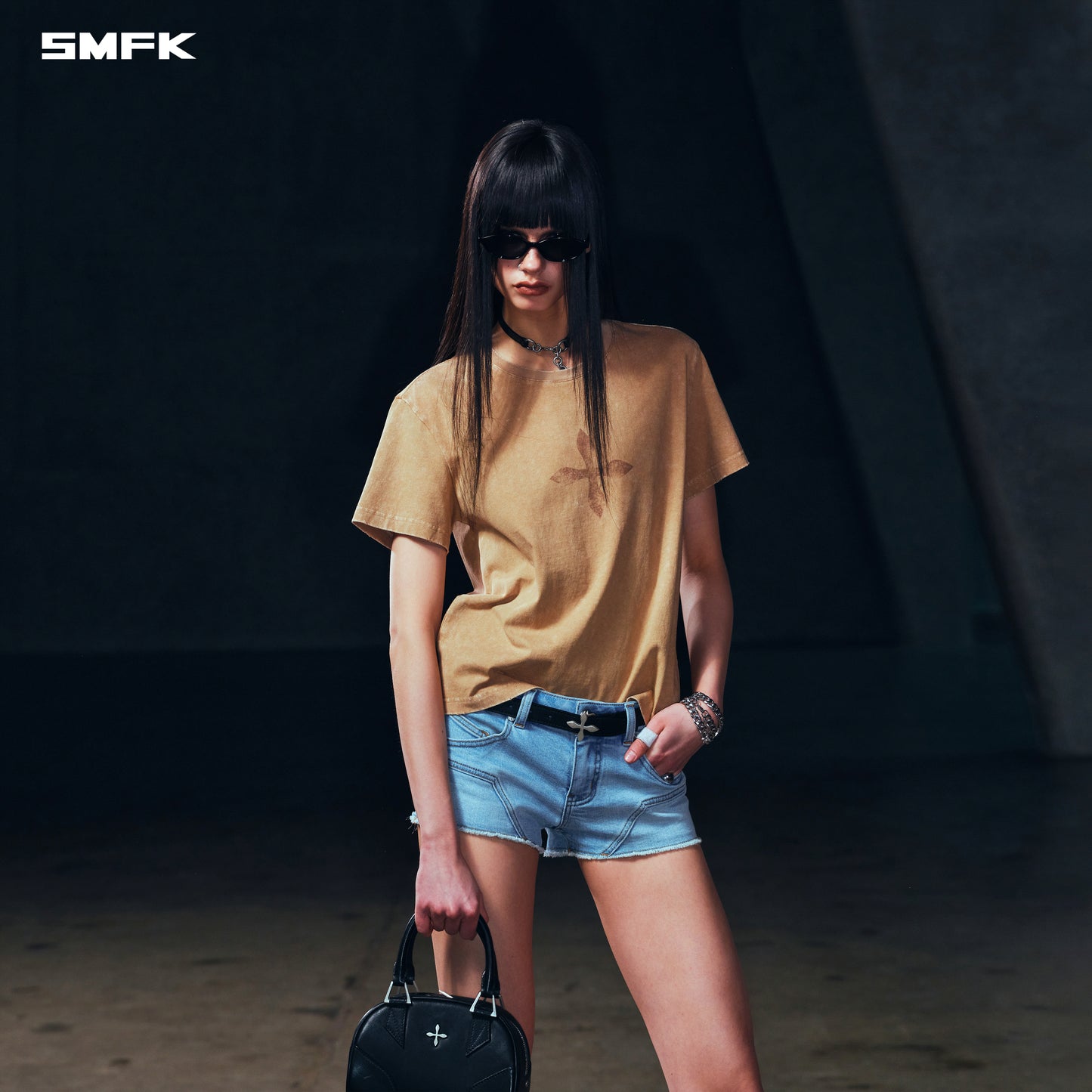 VINTAGE-SAVAGE TEE/STONE WASH