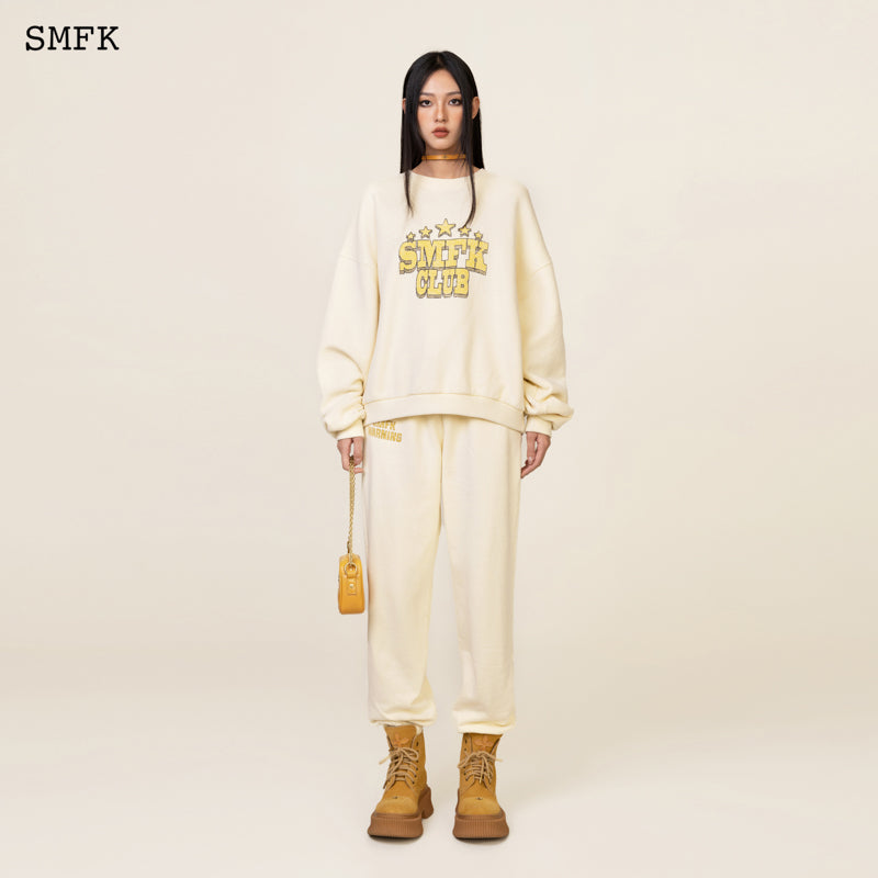 COMPASS VINTAGE COLLEGE JOGGING PANTS IN CREAM