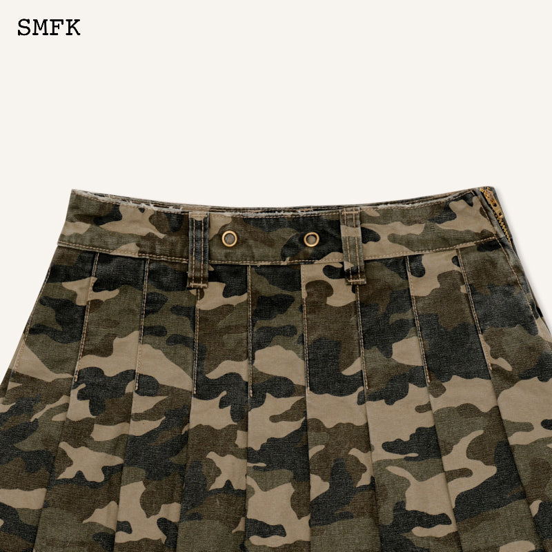 WILDWORLD CAMOUFLAGE GREEN MINI SKIRT