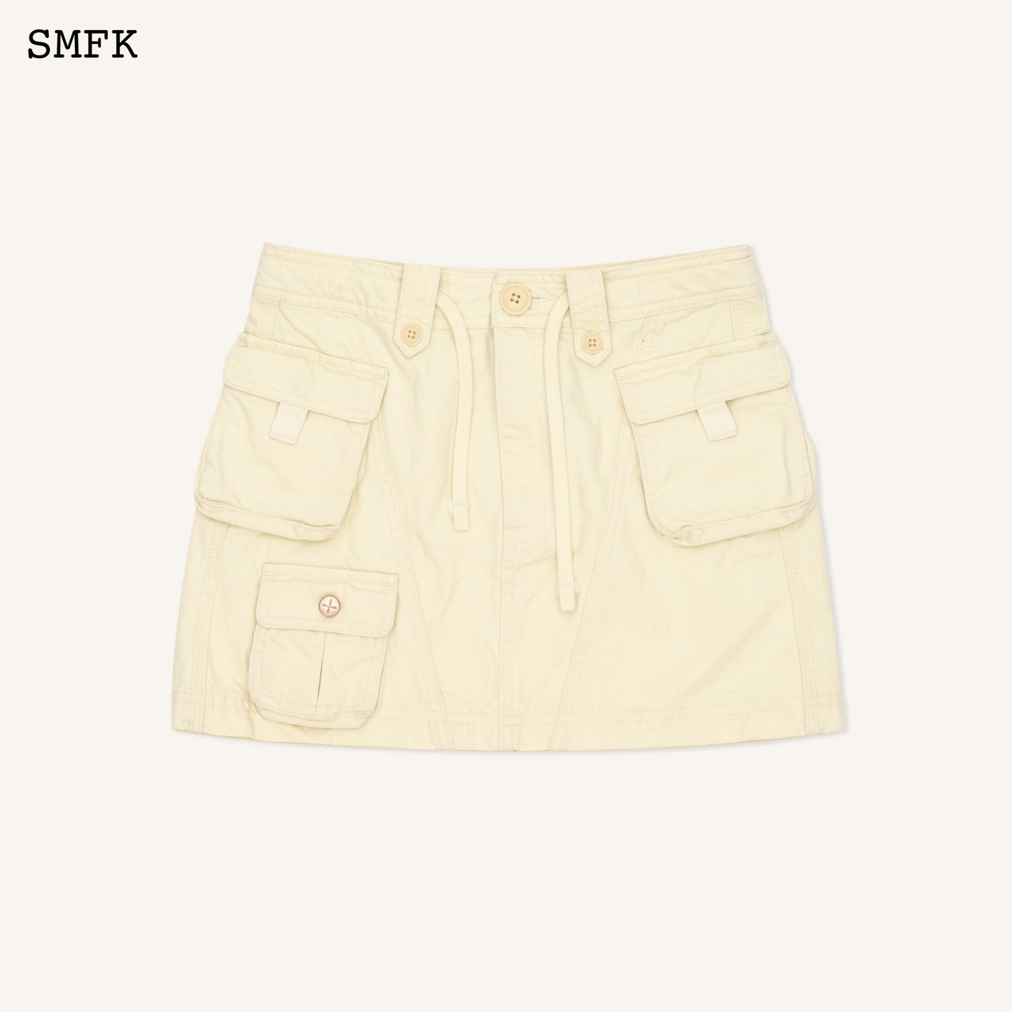 WILDWORLD CREAM STRAY MINI SKIRT