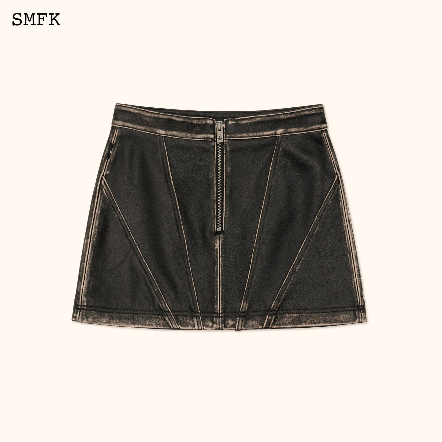 Wild World Wilderness Vintage Leather Skirt Wilderness Black