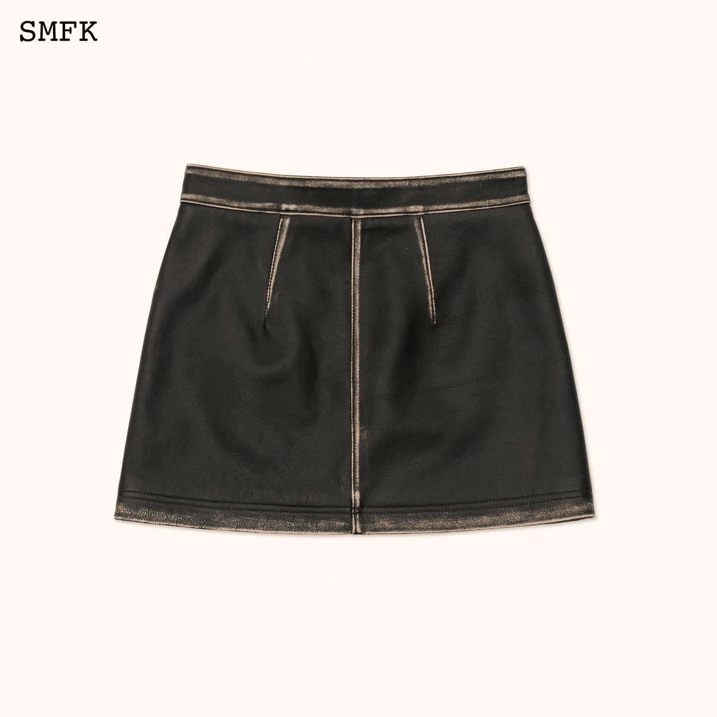 Wild World Wilderness Vintage Leather Skirt Wilderness Black