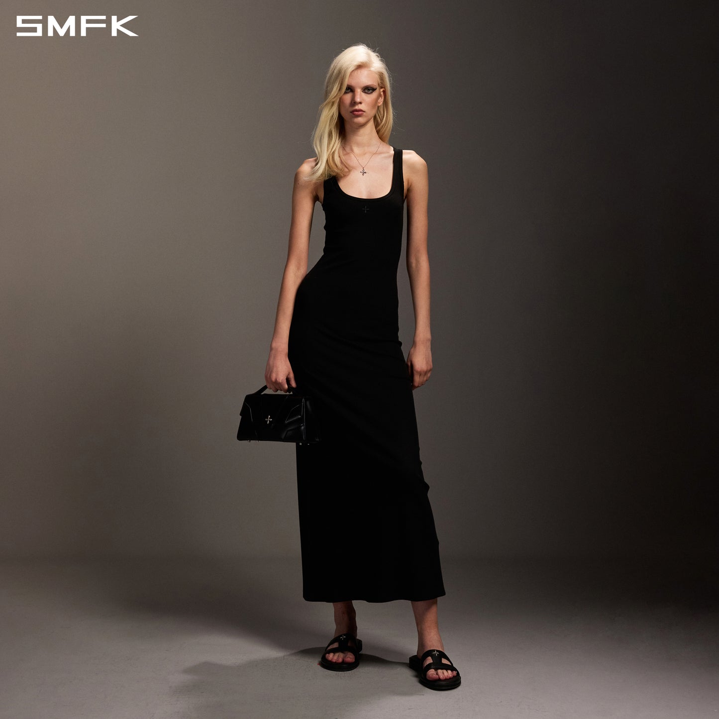 VINTAGE NOMADIC SILK TANK LONG DRESS/SILK+COTTON