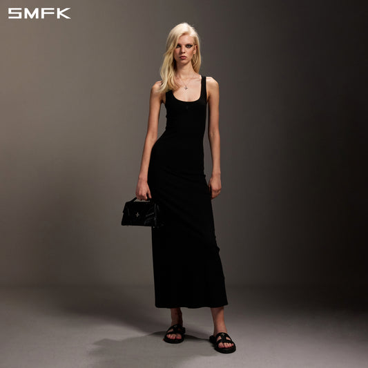 VINTAGE NOMADIC SILK TANK LONG DRESS/SILK+COTTON