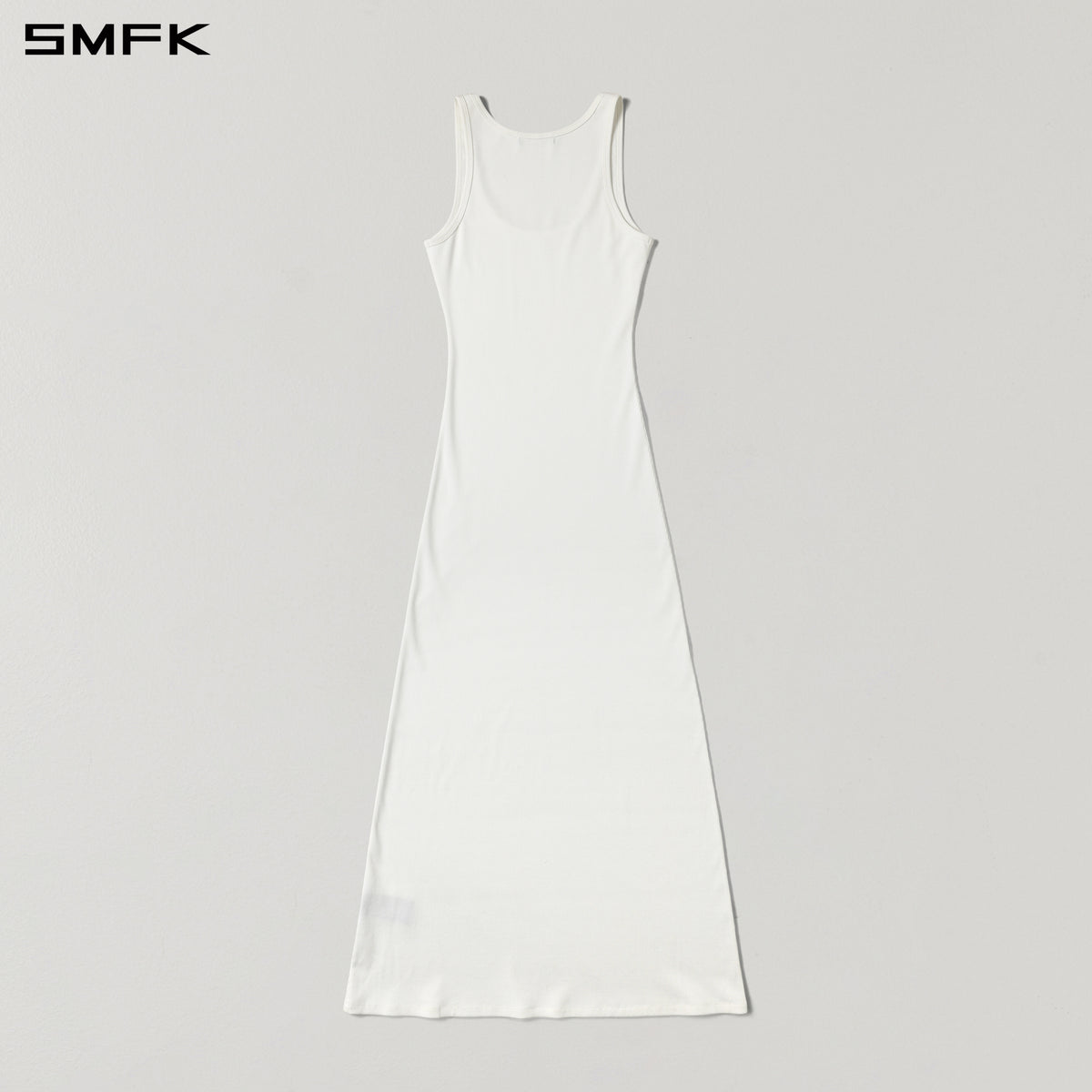 VINTAGE NOMADIC SILK TANK LONG DRESS/SILK+COTTON CLOUD WHITE