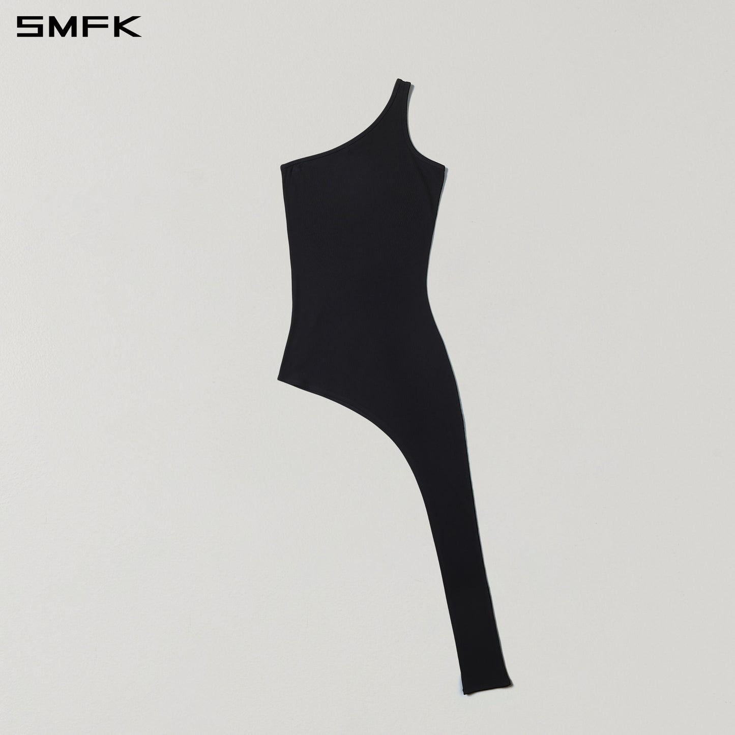 VINTAGE NOMADIC SILK ASYMMETRY TANK DRESS/SILK+COTTON WILD BLACK
