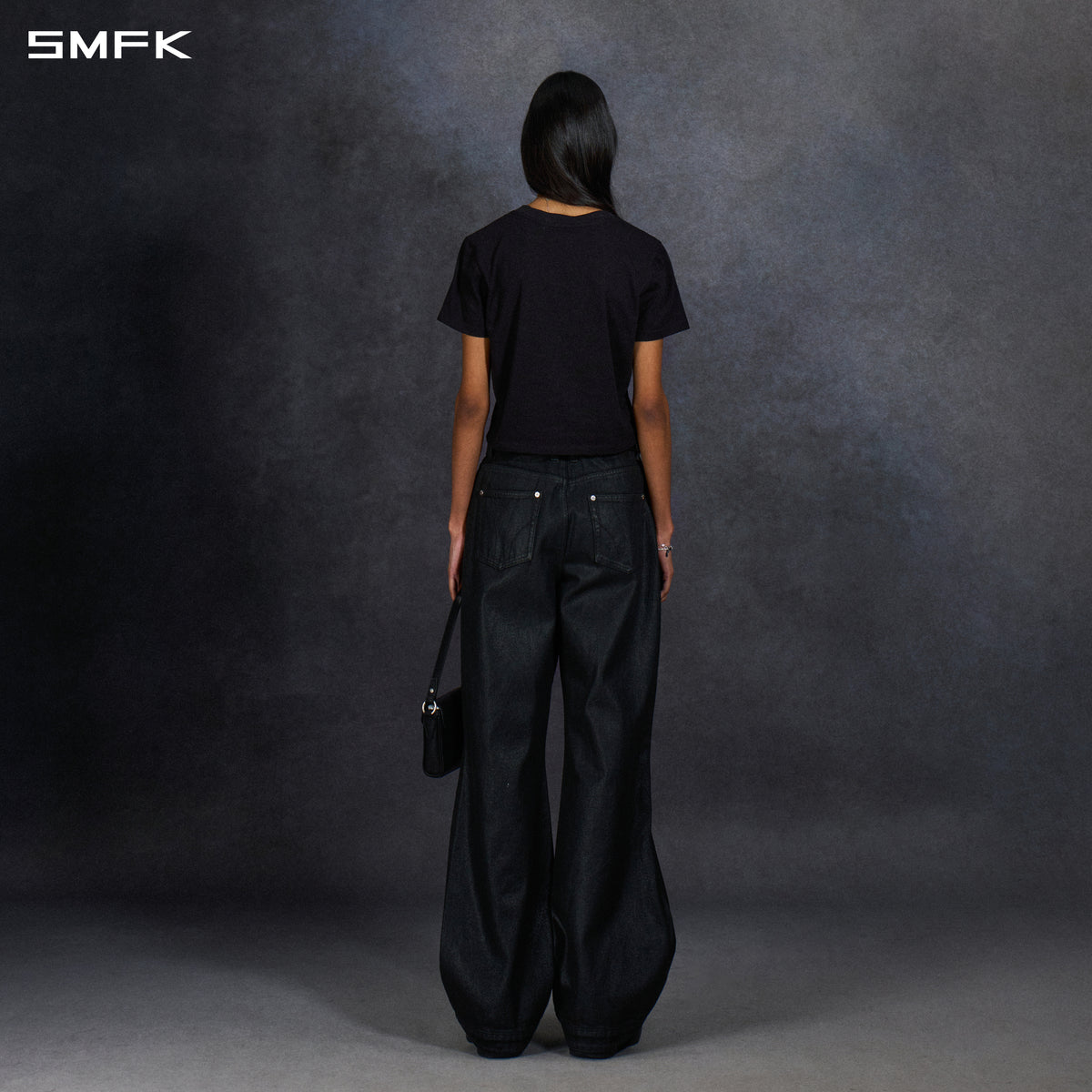 PERMANENT SLIM LETTER T-SHIRT/COMBED COTTON/W