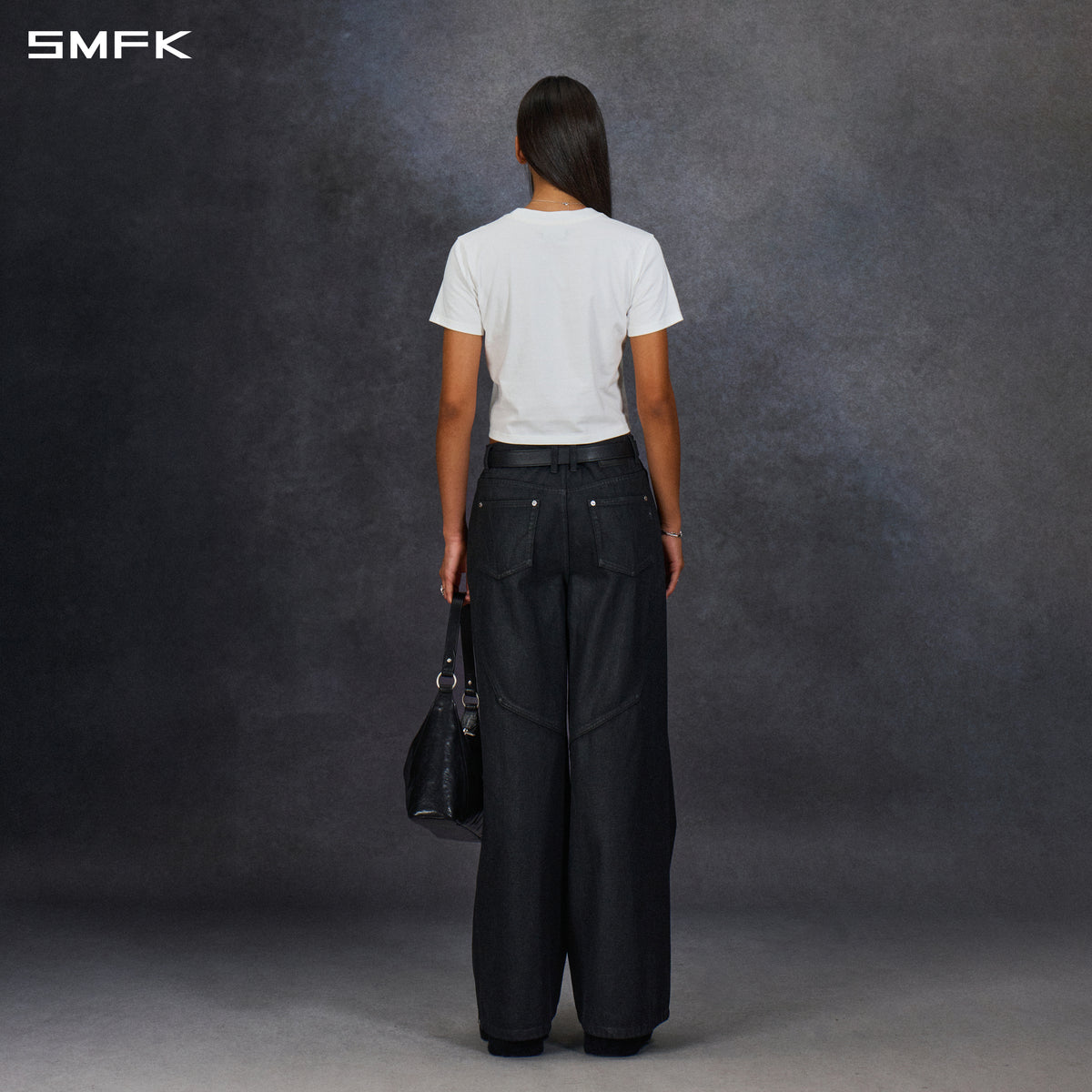 PERMANENT SLIM LETTER T-SHIRT/COMBED COTTON/W