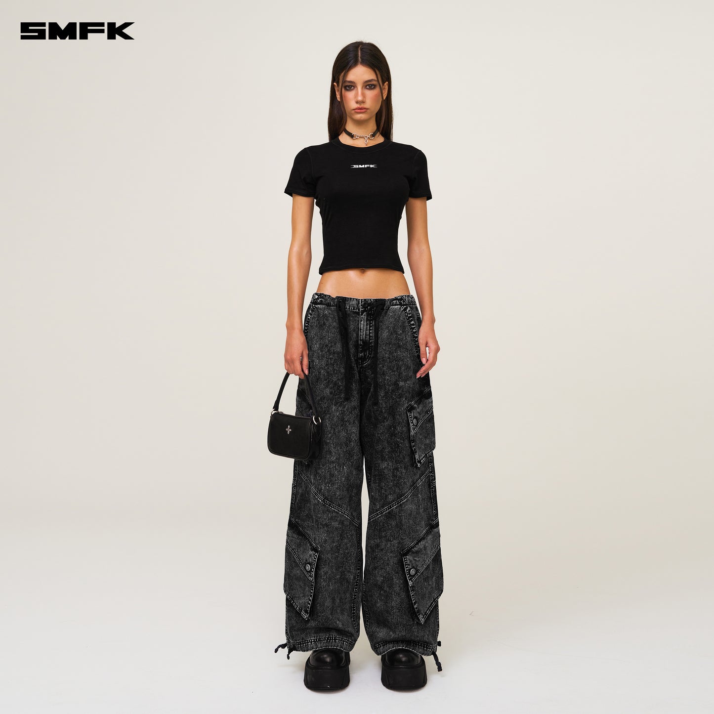 FUTURE Ripple Waist Cinching Sport Tee Wilderness Black