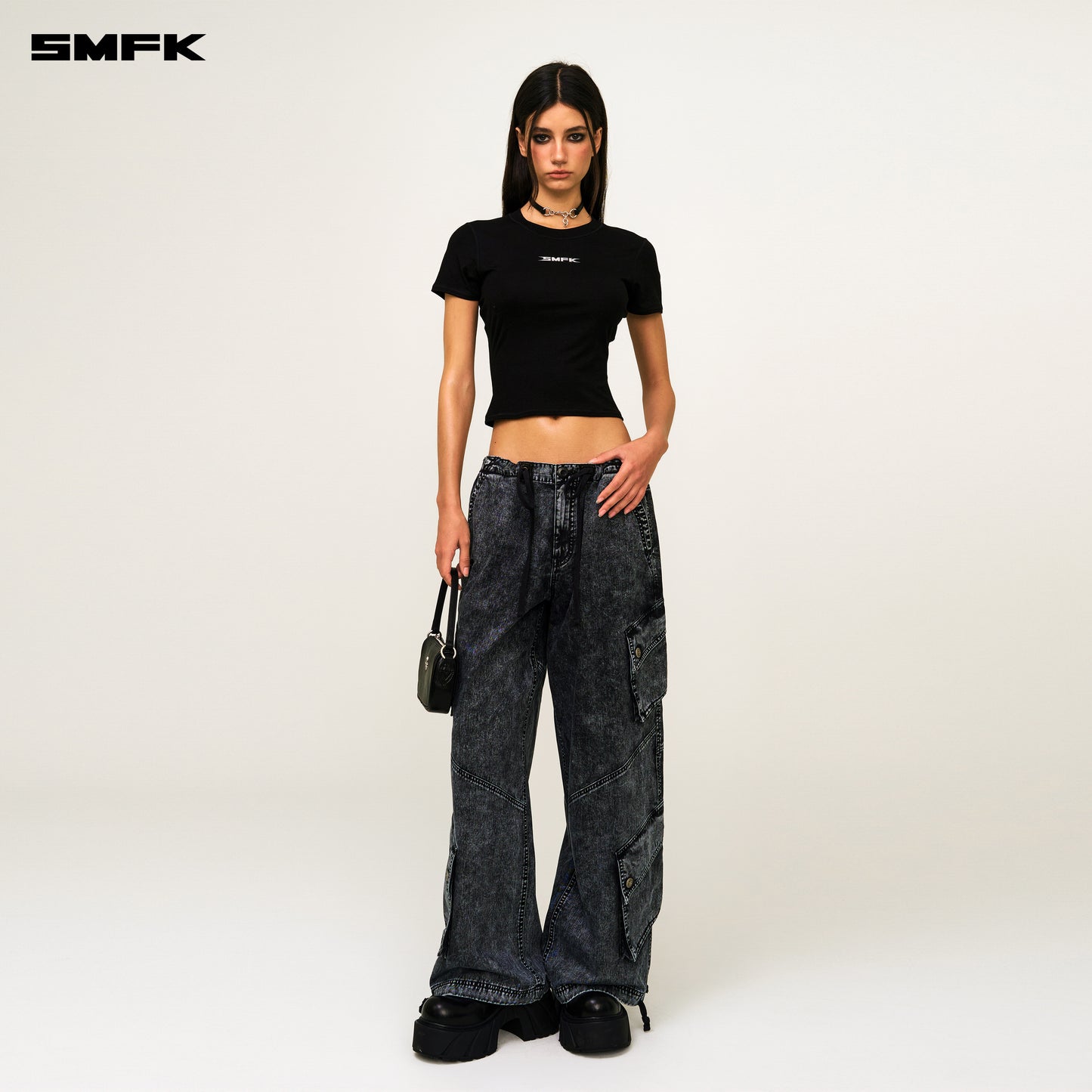 FUTURE Ripple Waist Cinching Sport Tee Wilderness Black
