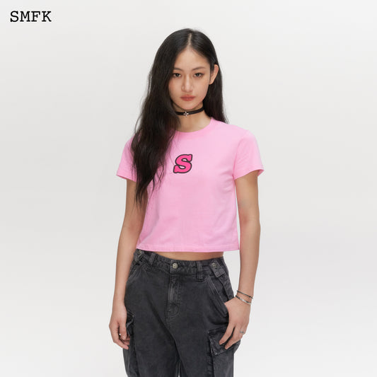 SKINNY MODEL PINK TIGHT T-SHIRT