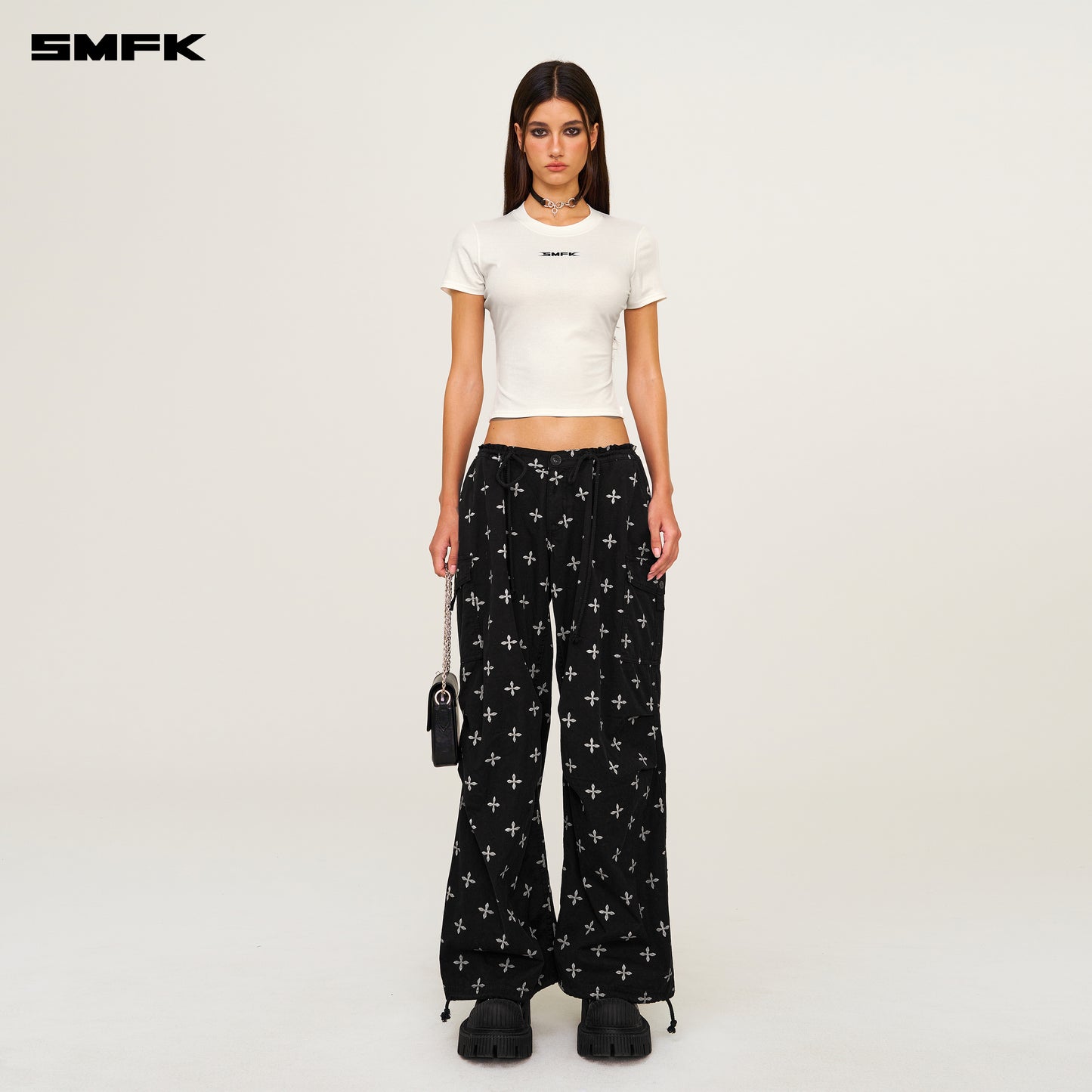 FUTURE Ripple Waist Cinching Sport Tee Snow Mountain White