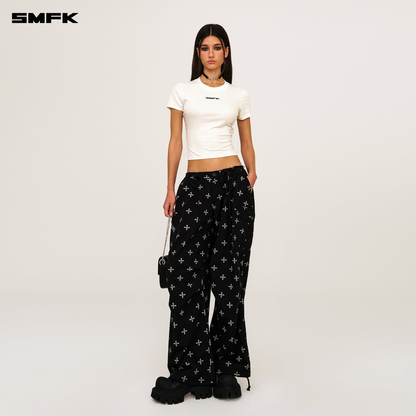 FUTURE Ripple Waist Cinching Sport Tee Snow Mountain White